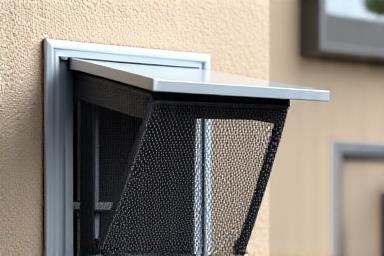Durable metal bird guard covering an exterior dryer vent opening